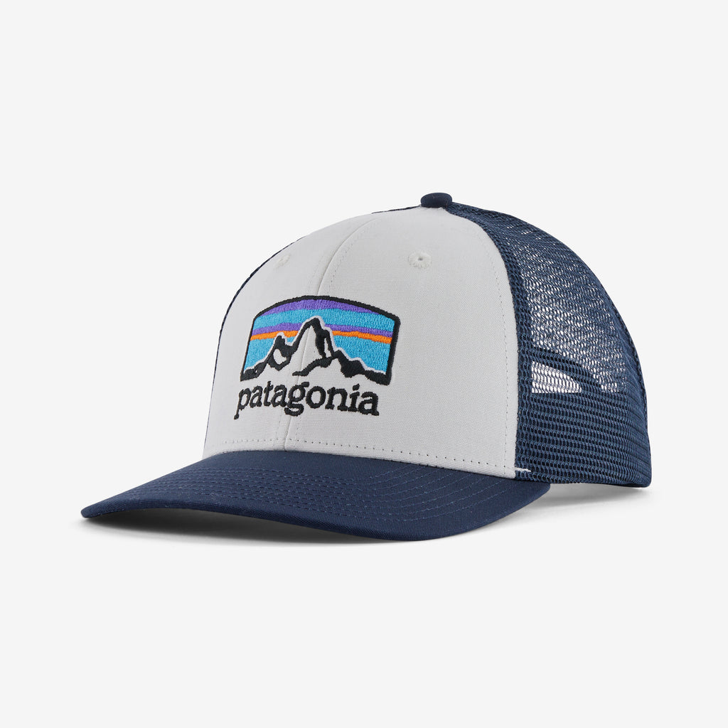 Patagonia Fitz Roy Horizons Trucker Hat-White w/New Navy — REAL