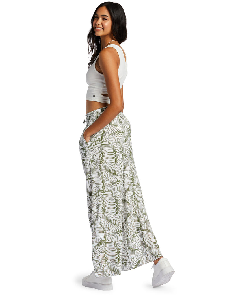 Roxy Damen Beach Pants 'Tropical Rhythm' - Leichte Viskose, Weiter Schnitt, Mit Kordelzug - Perfekt Für Strand & Sommer