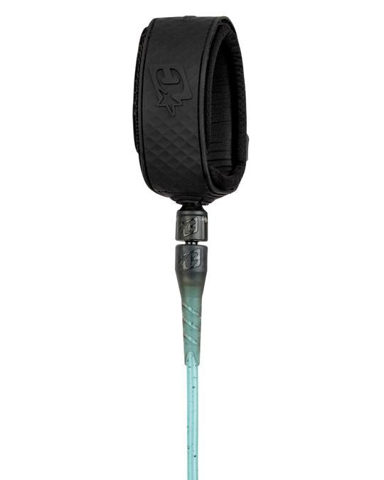 Creatures Comp Leash-Aqua Speckle Black-6' x 1/4"
