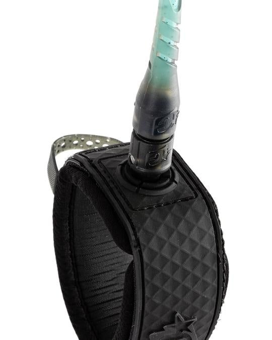 Creatures Comp Leash-Aqua Speckle Black-6' x 1/4"