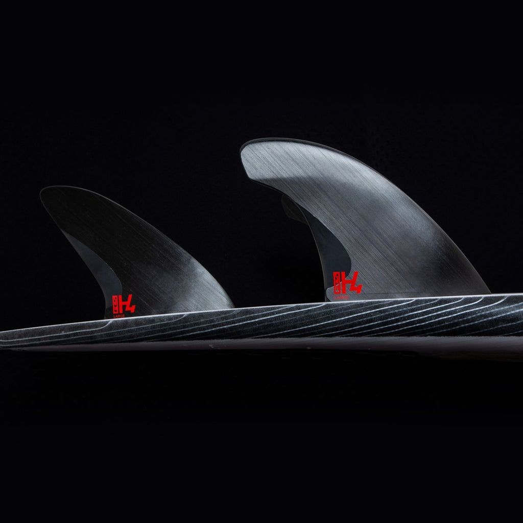FCS II H4 Tri Fin Set-Smoke-Large — REAL Watersports