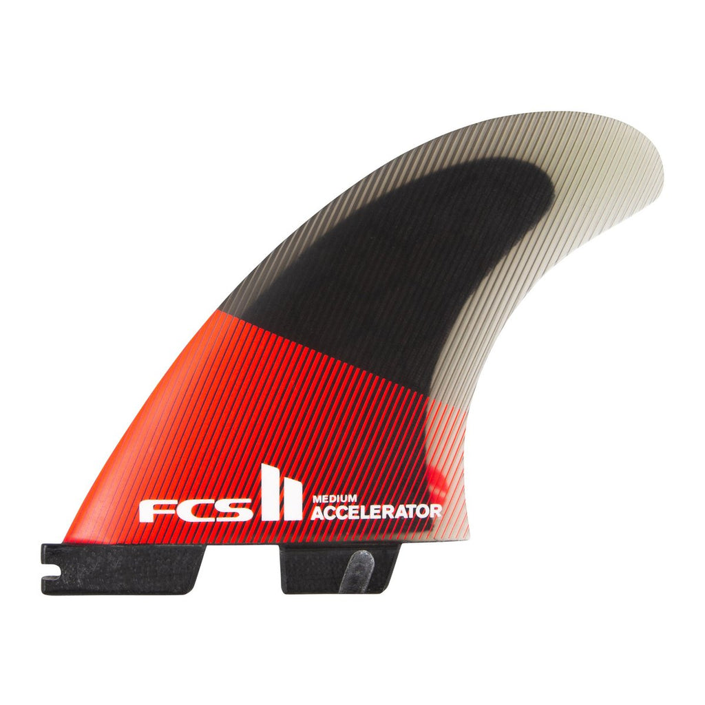 FCS Accelerator フィン Large DeusExMachina FCS Accelerator PC Tri Fin Set-Red/Black-Large — REAL Watersports