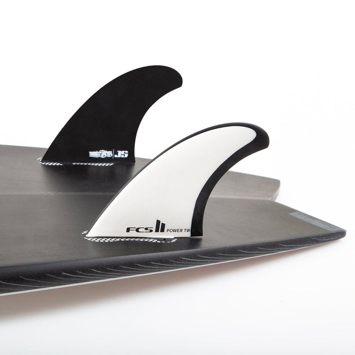 FCS JS Power PG Twin Fin Set-Black/White