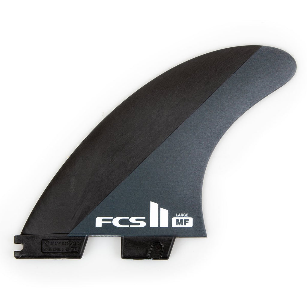 FCS II MF Neo Carbon Tri Fin Set-Black/White-Large — REAL Watersports