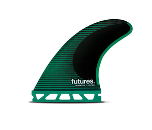 Futures F6 Blackstix Tri Fin Set-Green-Medium
