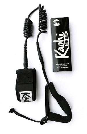 Kaohi Double Coil Calf Leash-Black-6' x 5.5mm