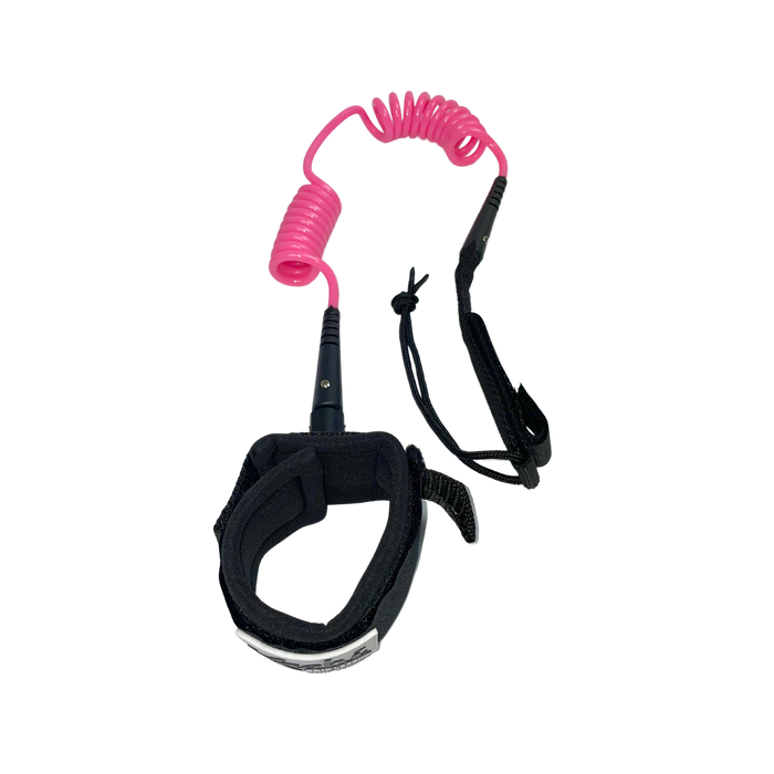 Kaohi Double Coil Ankle Leash-Pink-6' x 5.5mm