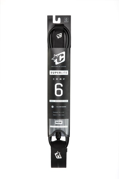Creatures Superlite Comp Leash-6' x 1/4"-Black