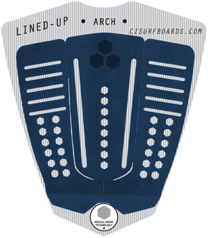 Channel Islands Lined Up Arch Traction Pad-Blue