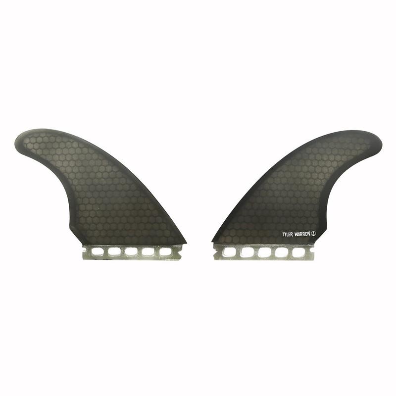 Captain Fin Tyler Warren Twin Futures Fin Set-Black — REAL Watersports