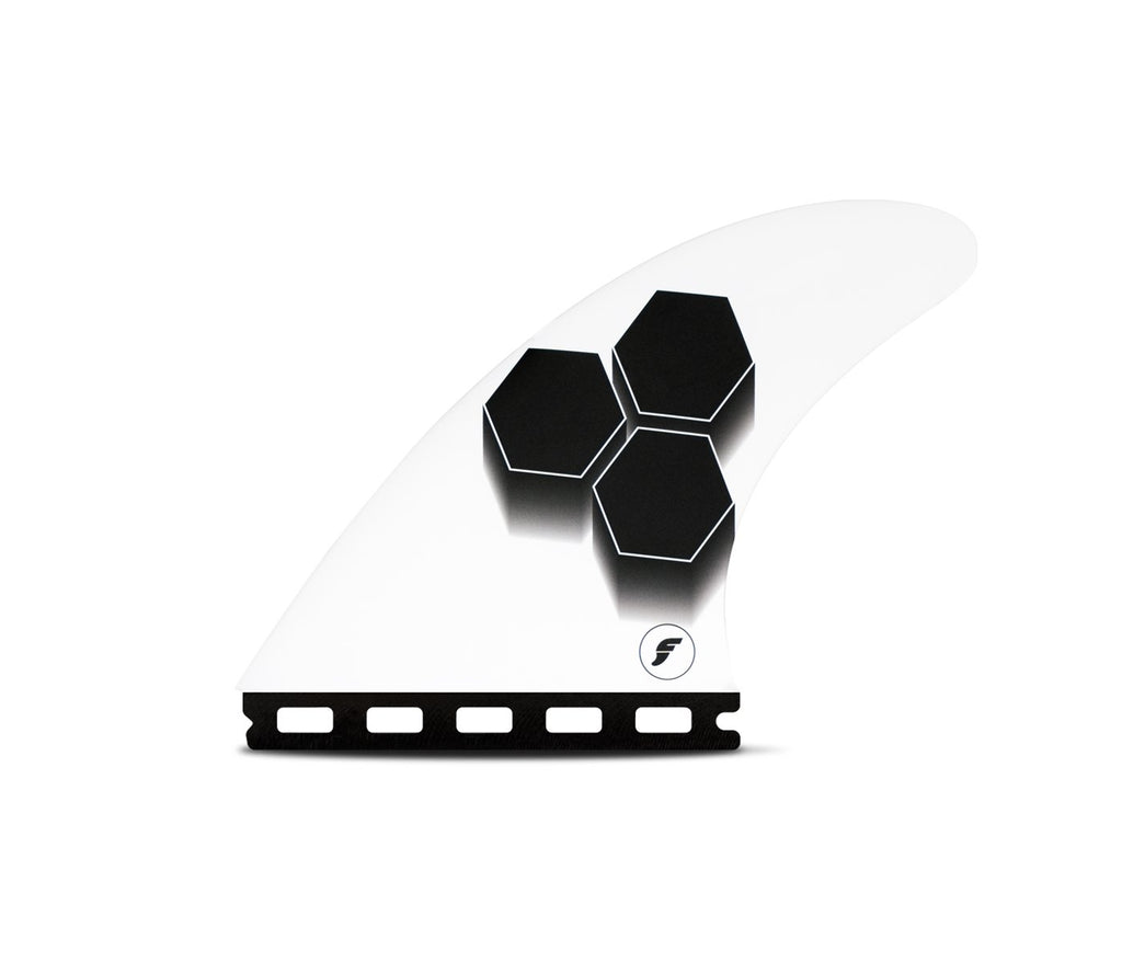 Futures AM2 Honeycomb Tri Fin Set-Black/White-Large — REAL Watersports