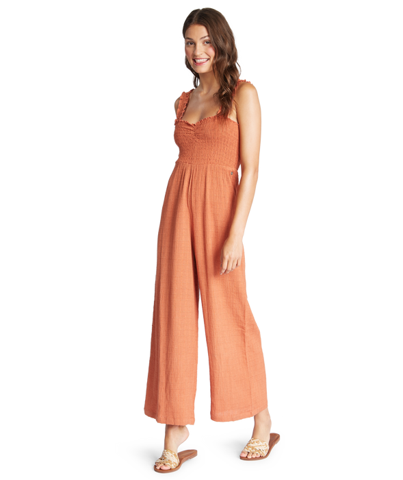 Roxy Adventure Bound Romper-Baked Clay