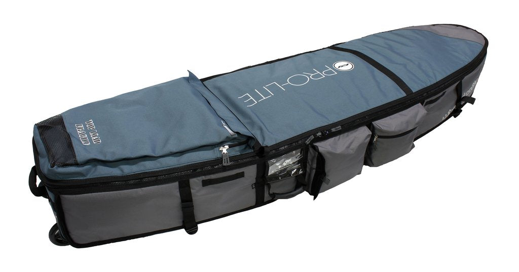 Pro-Lite Wheeled Coffin (2-4 Boards) Boardbag-Navy/Gray-8'0
