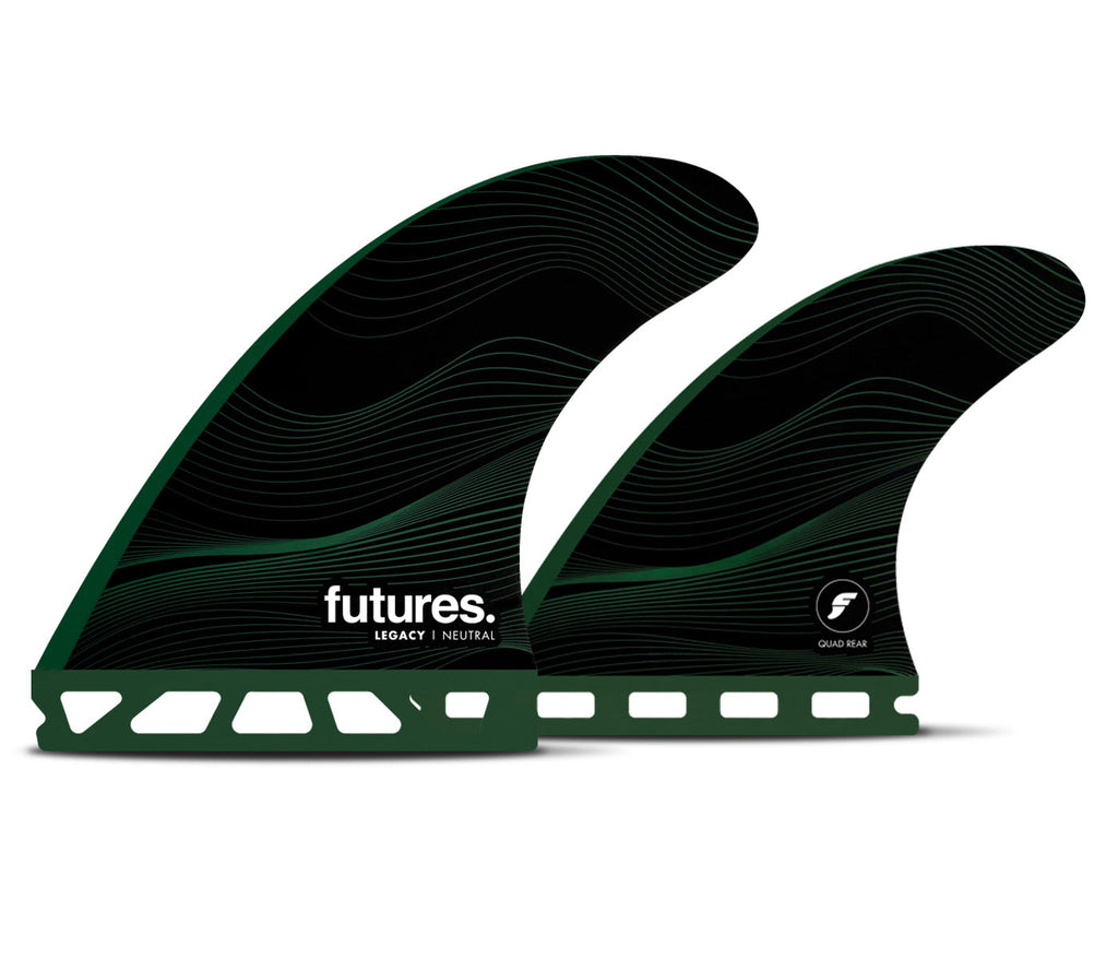 Futures Quad Fin +7 収納袋付き Futures F8 Legacy Quad Fin Set-Green-Large — REAL Watersports