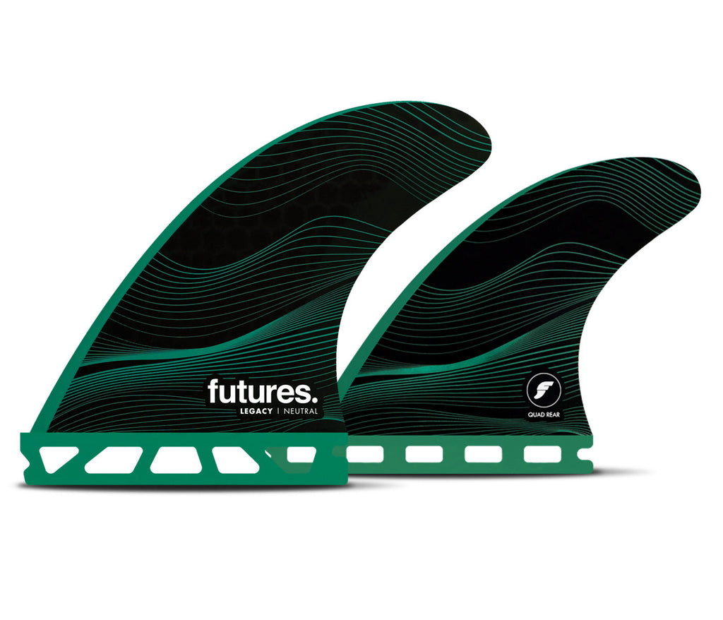 Futures F6 Legacy Quad Fin Set-Green-Medium — REAL Watersports