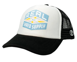 REAL Youth Shred Supply Hat-Black/White