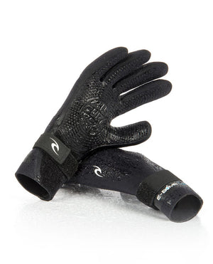 Rip Curl E Bomb 2mm 5 Finger Gloves-Black