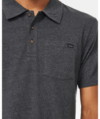 Rip Curl Too Easy Polo Shirt-Black Marle