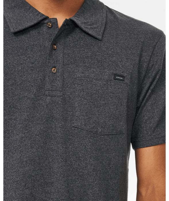 Rip Curl Too Easy Polo Shirt-Black Marle