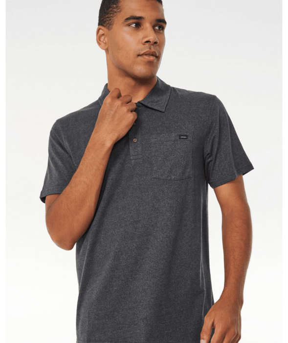 Rip Curl Too Easy Polo Shirt-Black Marle