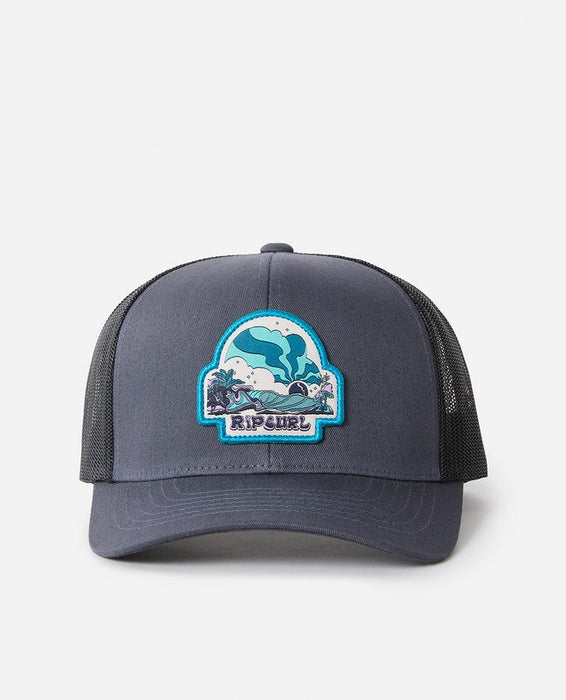 Rip Curl Custom Curve Trucker Hat-Washed Black