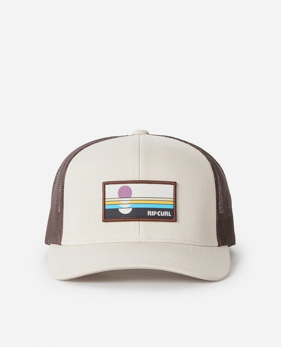 Rip Curl Custom Curve Trucker Hat-Vintage White