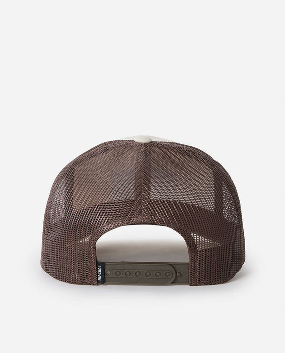 Rip Curl Custom Curve Trucker Hat-Vintage White