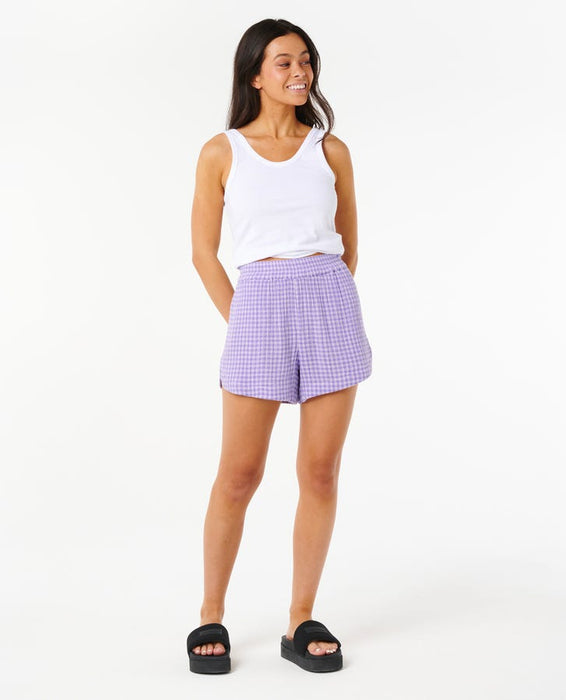 Rip Curl Premium Surf Check Shorts-Purple