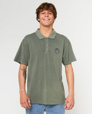 Rip Curl Wettie Polo Shirt-Cactus Green