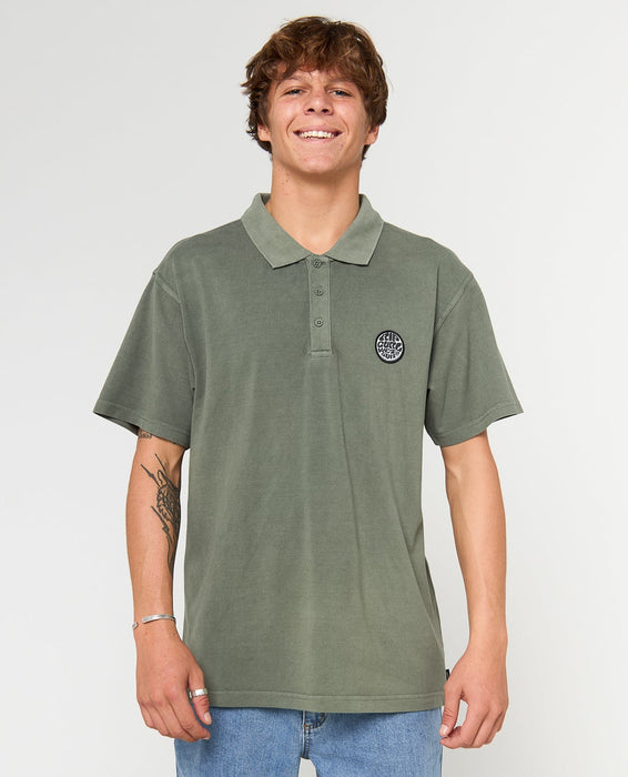 Rip Curl Wettie Polo Shirt-Cactus Green
