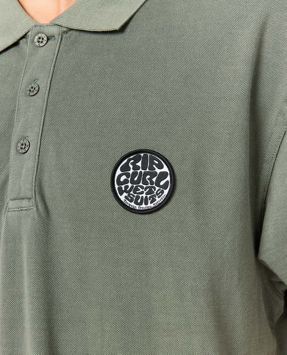 Rip Curl Wettie Polo Shirt-Cactus Green