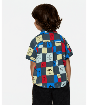 Rip Curl Toddler Surf Check Shirt-Pine Night— Alternate View