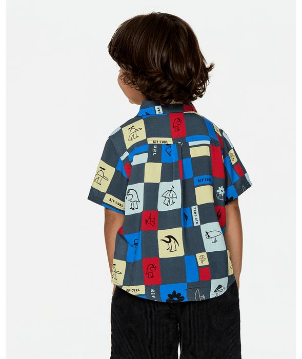Rip Curl Toddler Surf Check Shirt-Pine Night