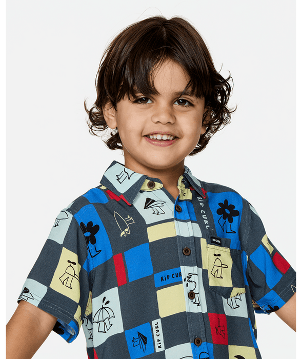 Rip Curl Toddler Surf Check Shirt-Pine Night
