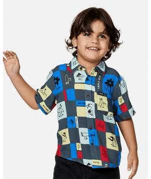 Rip Curl Toddler Surf Check Shirt-Pine Night
