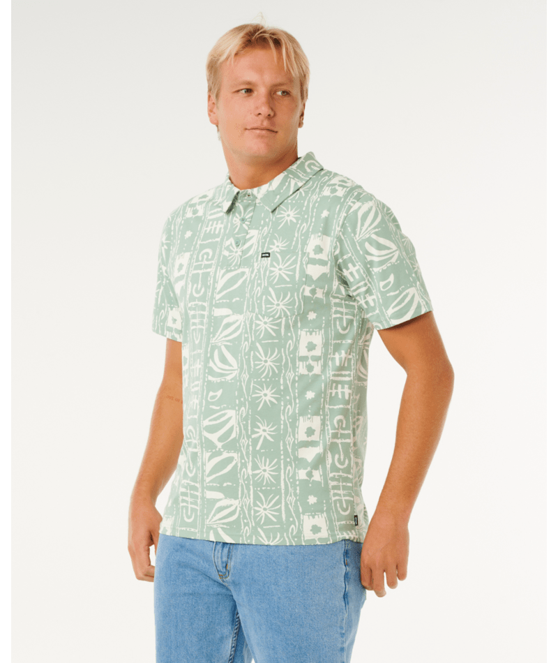 Rip Curl Sessions Polo Shirt-Aloe