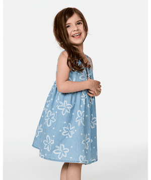 Rip Curl Toddler Tropical Chambray Dress-Washed Blue