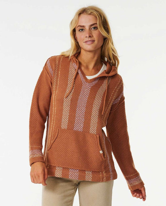 Rip Curl Sunrise Session Poncho Sweater-Light Brown