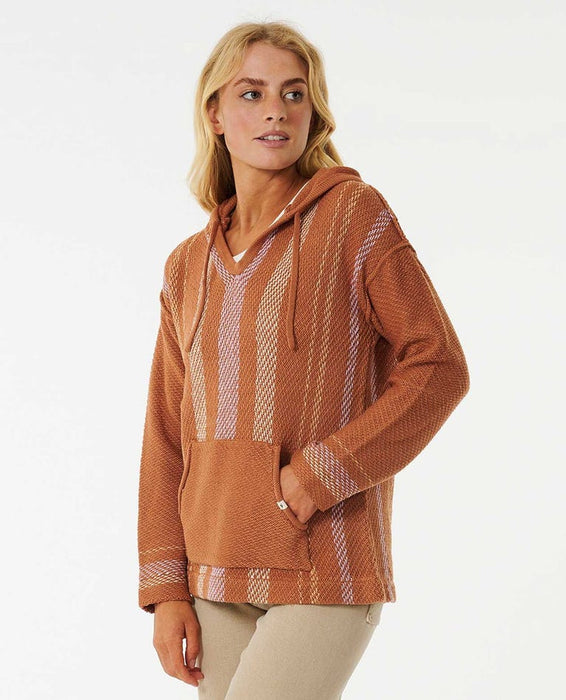 Rip Curl Sunrise Session Poncho Sweater-Light Brown