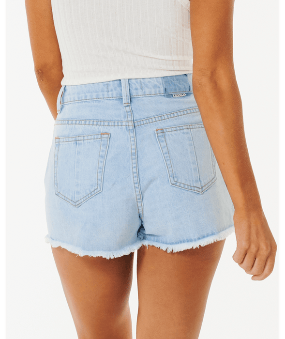 Rip Curl Amy High Waist Shorts-Light Blue