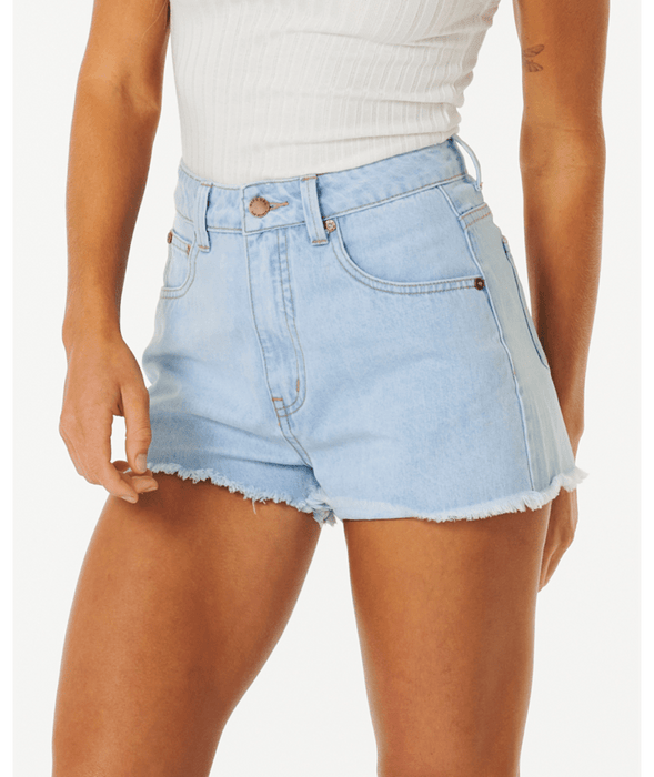 Rip Curl Amy High Waist Shorts-Light Blue