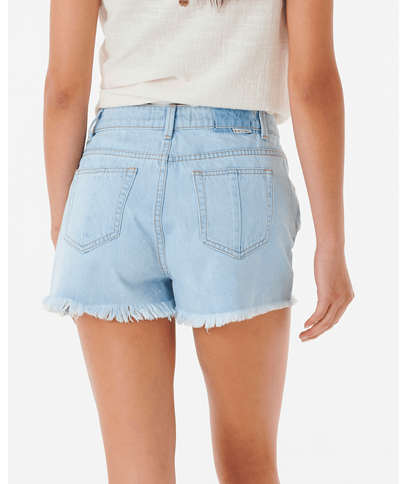 Rip Curl Amy High Waist Shorts-Light Blue