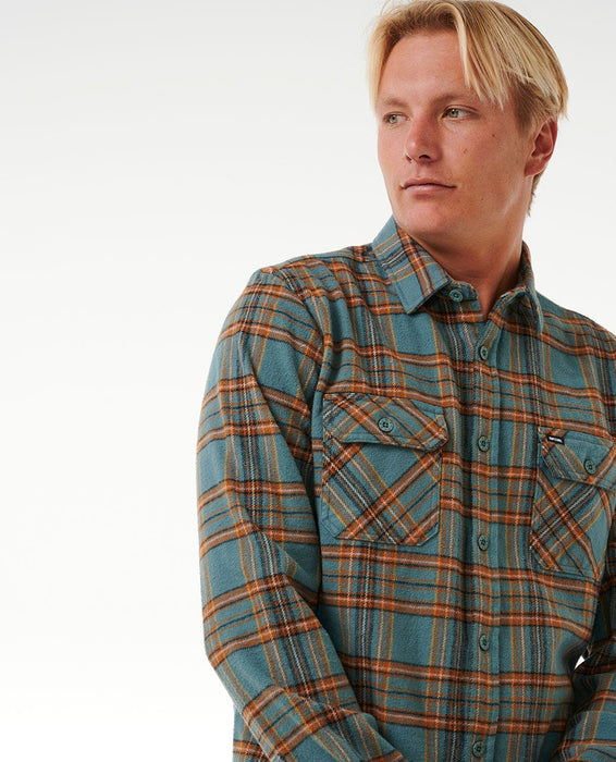 Rip Curl Griffin Flannel L/S Shirt-Bluestone