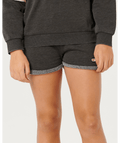 Rip Curl Girls' Surf Revival Fleece Shorts-Washed Black