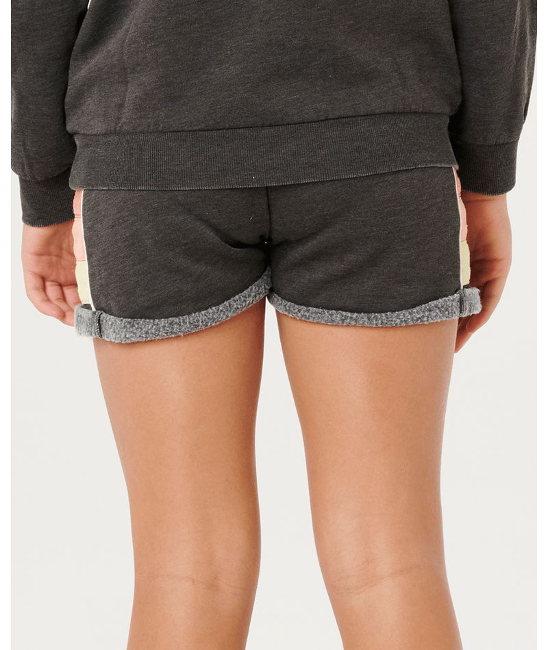 Rip Curl Girls' Surf Revival Fleece Shorts-Washed Black