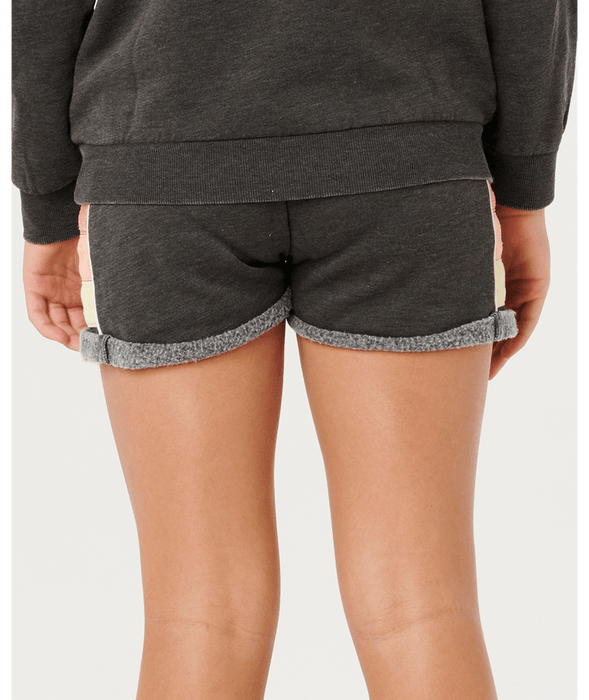 Rip Curl Girls' Surf Revival Fleece Shorts-Washed Black