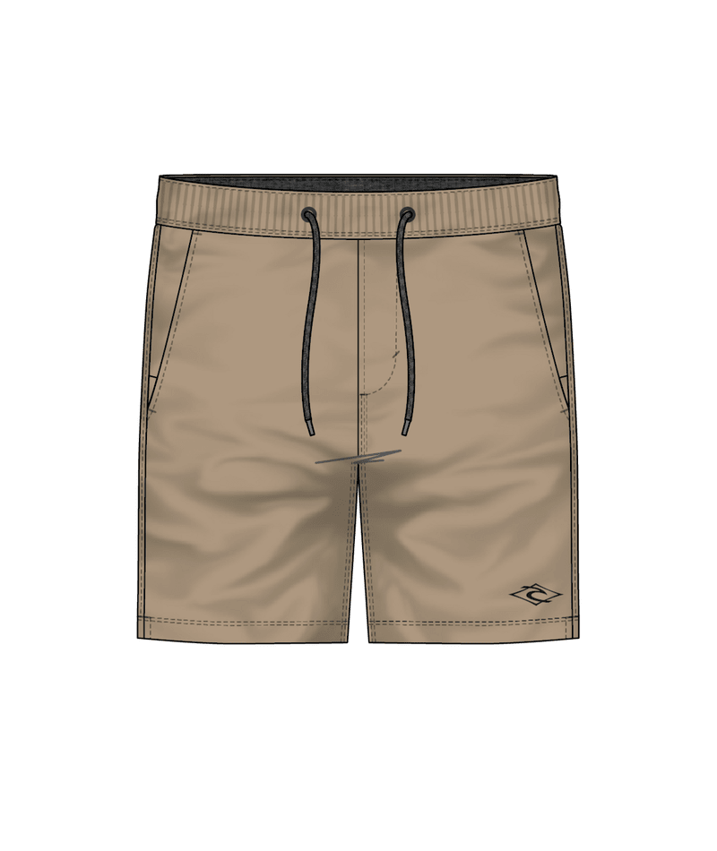 Rip Curl Boys' Boardwalk Phase Volley Shorts-Khaki