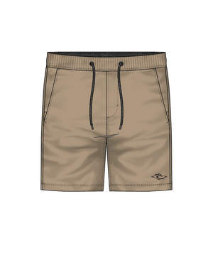 Rip Curl Boys' Boardwalk Phase Volley Shorts-Khaki