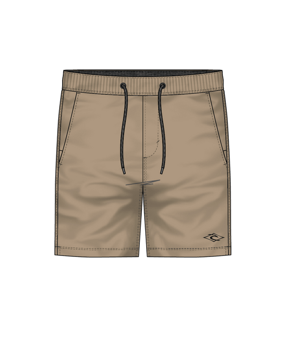 Rip Curl Boys' Boardwalk Phase Volley Shorts-Khaki