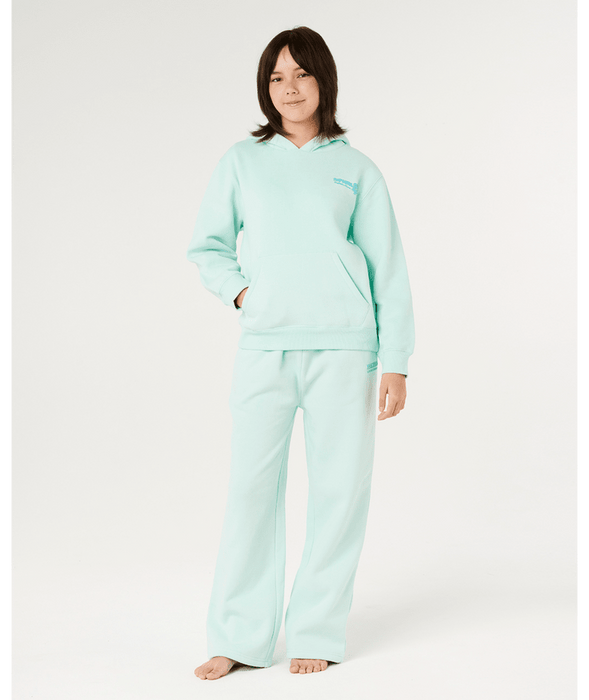 Rip Curl Girls' Hibiscus Heat Logo Hood Sweatshirt-Light Sea Blue